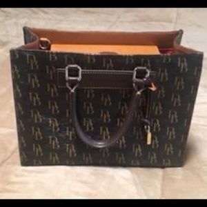 Dooney & Burke 1975 Signature Janine Satchel